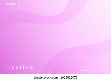 Pink. Abstract fluids composition 2020 background trend. Liquid, wavy, dynamic background, gradient color, flowing shapes,. Usable for landing page. Modern and Trendy background color.