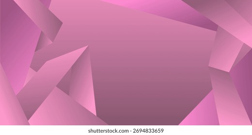 Pink Abstract Geometric Background Template with Gradient Shapes for Mockup, Poster, or Modern Design Projects