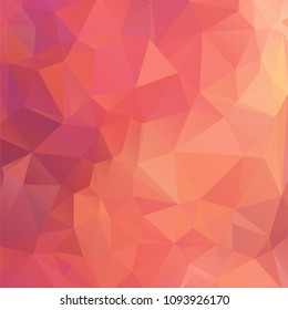 pink abstract geometric background, vector image, rumpled paper, origami with triangles, poly style, element design