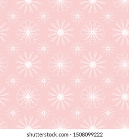 Pink abstract geometric floral seamless pattern background texture print. Vector