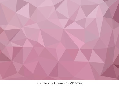 Pink abstract geometric rumpled triangular low poly style vector illustration graphic background