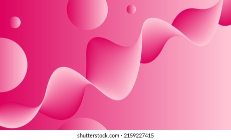 Pink abstract geometric template with mixed shapes.
