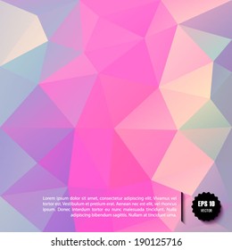 Pink abstract geometric triangles background