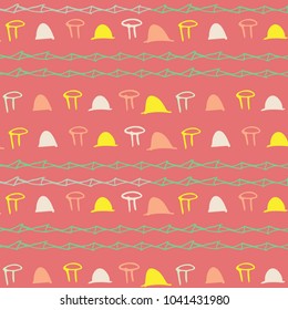 Pink abstract geometric tribal pattern