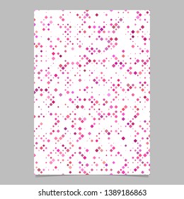 Pink abstract geometrical rounded square mosaic pattern poster template