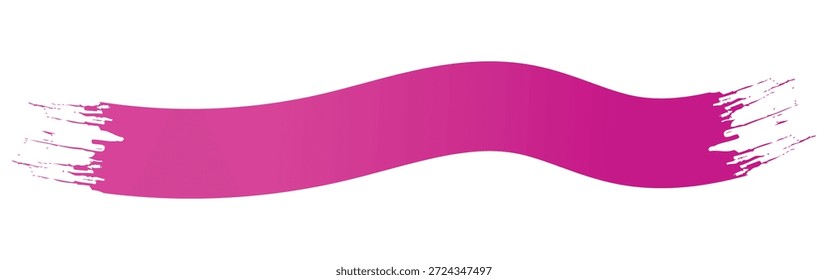 Formas de linhas de gradiente abstratas rosa. Traçado do pincel abstrato do vetor linhas onduladas fluindo curva suave azul verde gradiente isolado no plano de fundo transparente. Conjunto de vetores de rabisco de faixa de gradiente. 