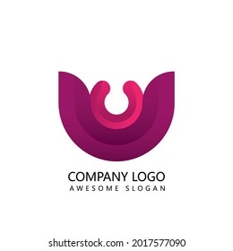 pink abstract gradient logo vector art