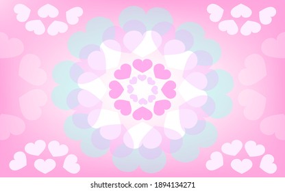 Fondo del patrón de curva cardiaca abstracta rosa