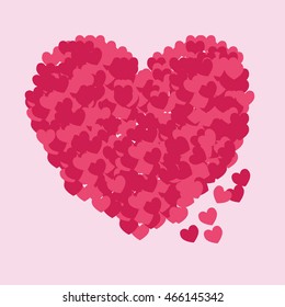 Pink abstract heart icon vector. Vector Illustration. Heart icon. Love symbol