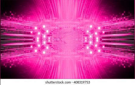 pink abstract hi speed internet technology background illustration. eye scan virus computer. move motion. vector