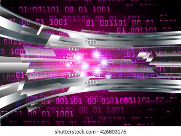 pink abstract light hi speed internet technology background illustration, Background conceptual image of digital. Cyber security concept, Cyber data digital,Cyber Technology.vector.scan virus computer