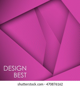 Pink abstract line card background. Use for posters, covers, placards, flyers and banner designs. Vector illustration