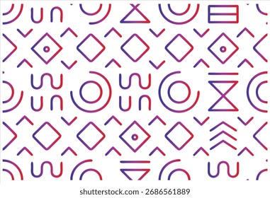 Abstrakte rosafarbene Linie und Form Nahtloses geometrisches Muster Vektor