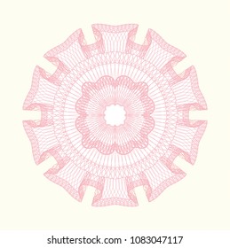  Pink abstract linear rosette