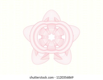 Pink abstract linear rosette