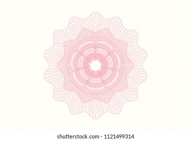 Pink abstract linear rosette