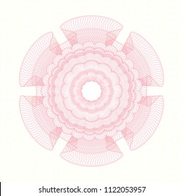 Pink abstract linear rosette