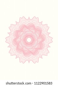 Pink abstract linear rosette
