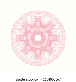 Pink abstract linear rosette