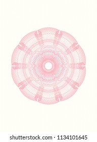 Pink abstract linear rosette