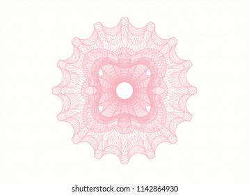 Pink abstract linear rosette