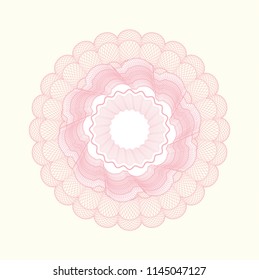Pink abstract linear rosette