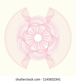 Pink abstract linear rosette