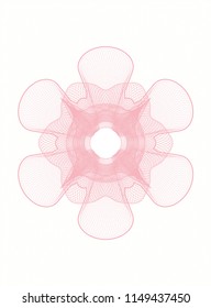 Pink abstract linear rosette