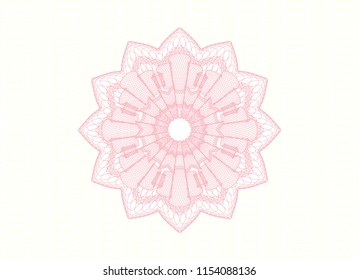 Pink abstract linear rosette