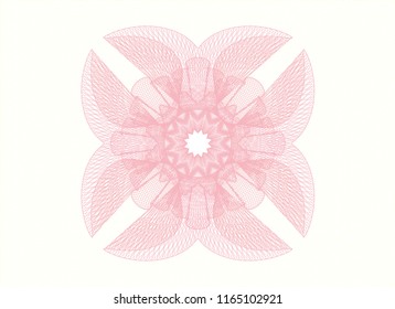 Pink abstract linear rosette