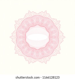Pink abstract linear rosette