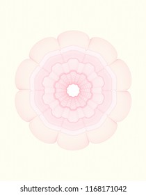 Pink abstract linear rosette