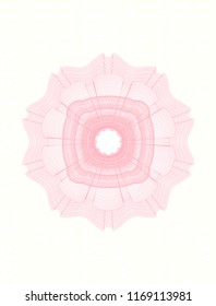Pink abstract linear rosette
