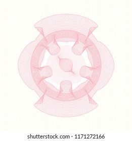 Pink abstract linear rosette