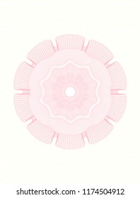 Pink abstract linear rosette