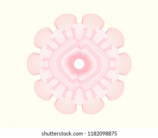 Pink abstract linear rosette