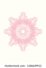 Pink abstract linear rosette