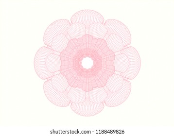 Pink abstract linear rosette