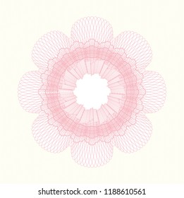 Pink abstract linear rosette
