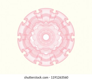 Pink abstract linear rosette