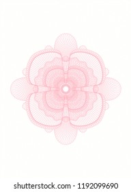 Pink abstract linear rosette