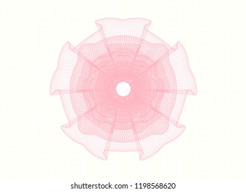 Pink abstract linear rosette