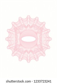 Pink abstract linear rosette