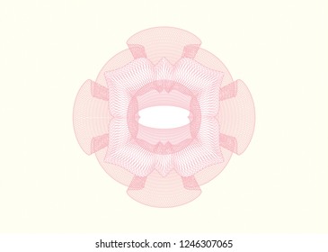 Pink abstract linear rosette
