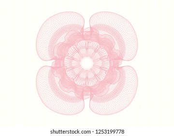 Pink abstract linear rosette