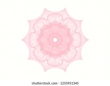 Pink abstract linear rosette