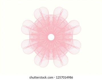 Pink abstract linear rosette
