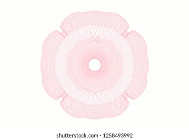 Pink abstract linear rosette