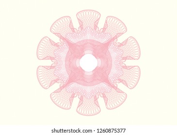 Pink abstract linear rosette