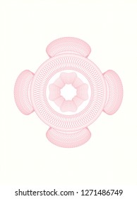 Pink abstract linear rosette
